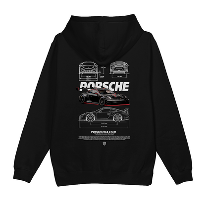 Moletom Canguru Porsche 911 GT3Rs Preto