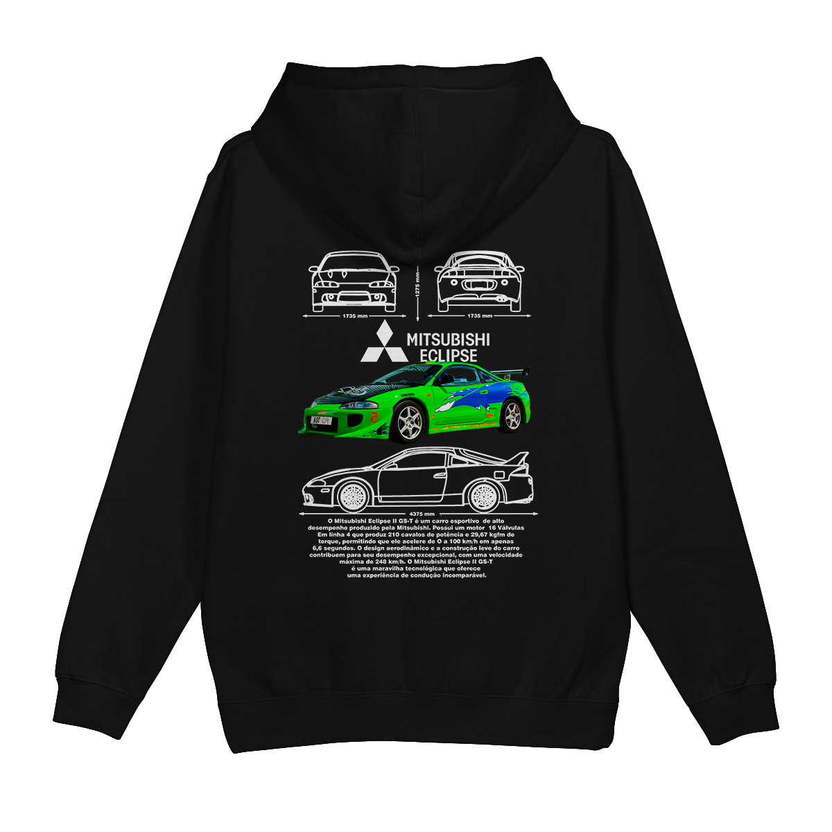 Moletom Canguru Mitsubishi Eclipse