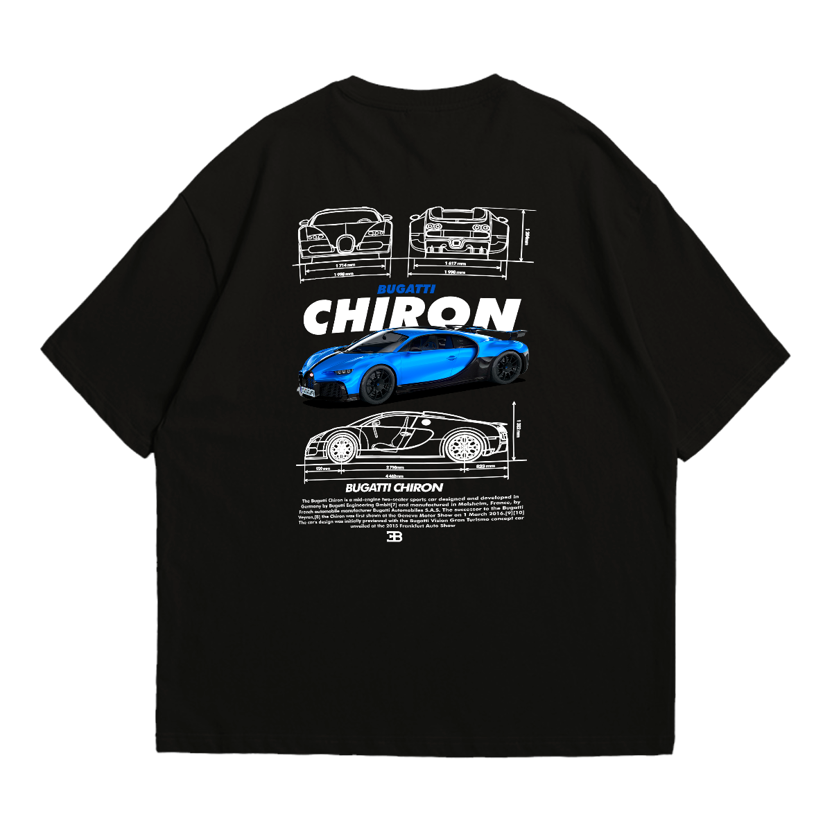 Camiseta Oversized Premium Bugatti Chiron