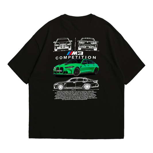 Camiseta Oversized Premium BMW M3 Competition