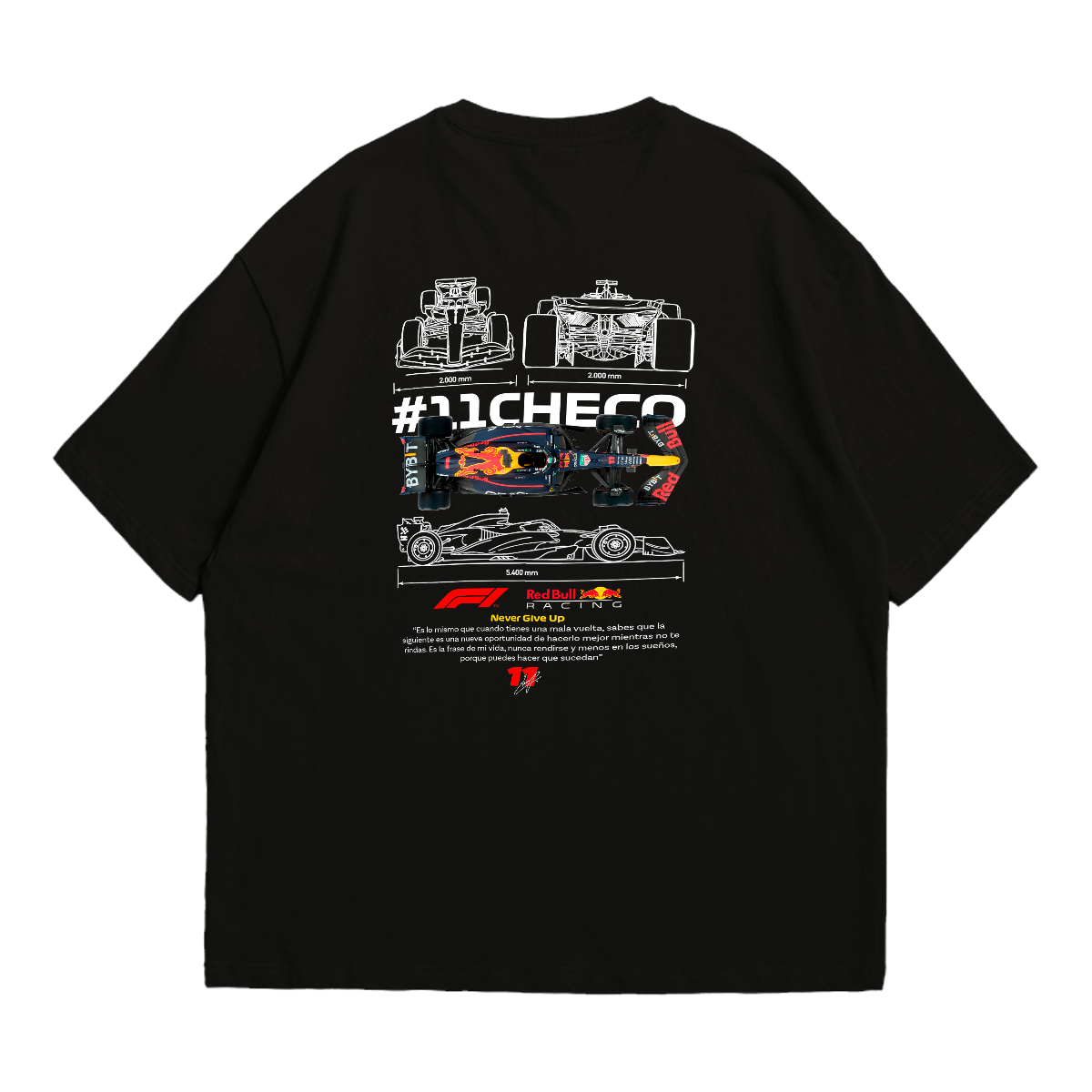Camiseta Oversized Premium Formula 1 Checo Pérez