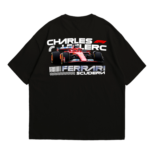 Camiseta Oversized Premium Formula 1 Chales Leclerc Scuderia