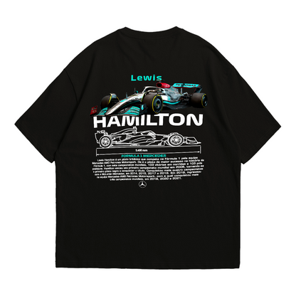 Camiseta Oversized Premium Formula 1 Lewis Hamilton Mercedes Benz