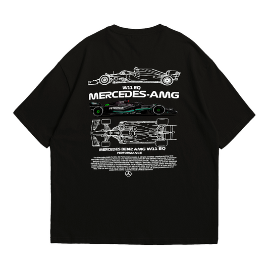 Camiseta Oversized Premium Formula 1 Mercedes Benz