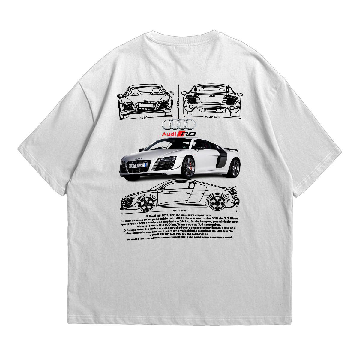 Camiseta Oversized Premium Audi R8