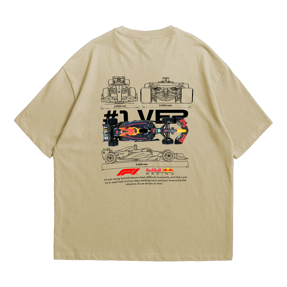 Camiseta Oversized Premium Formula 1 Max Verstappen