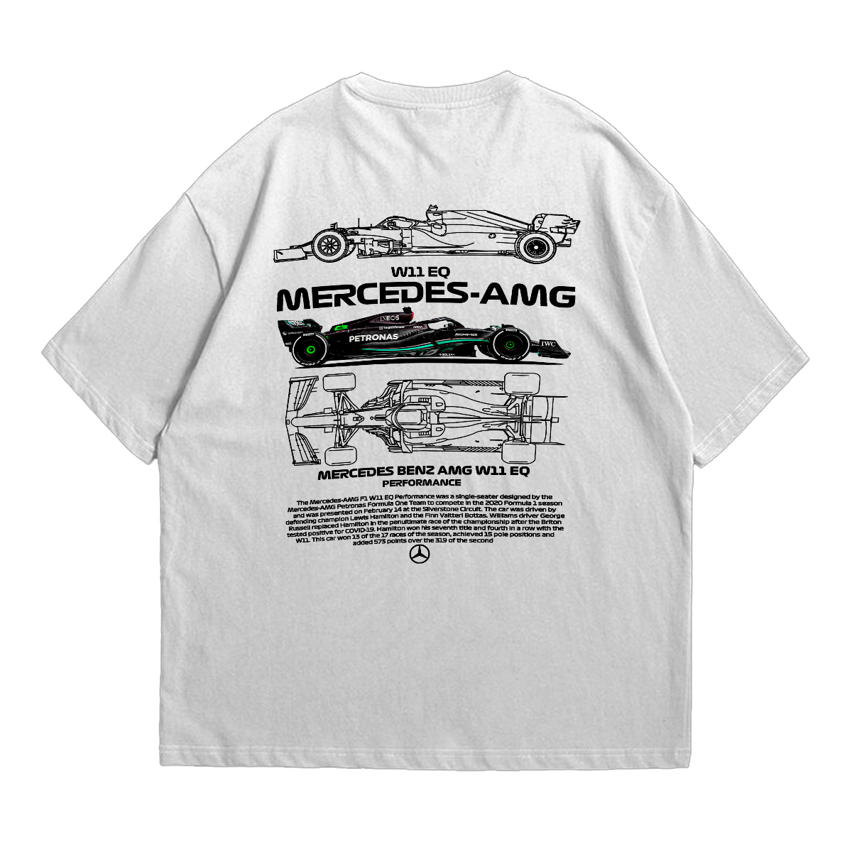 Camiseta Oversized Premium Formula 1 Mercedes Benz