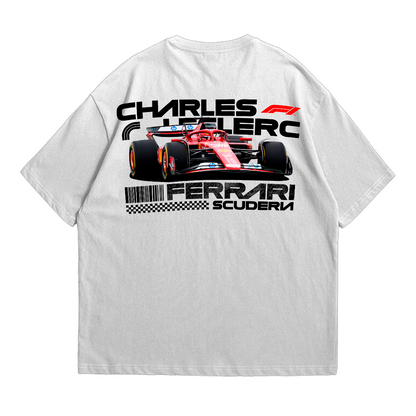 Camiseta Oversized Premium Formula 1 Chales Leclerc Scuderia