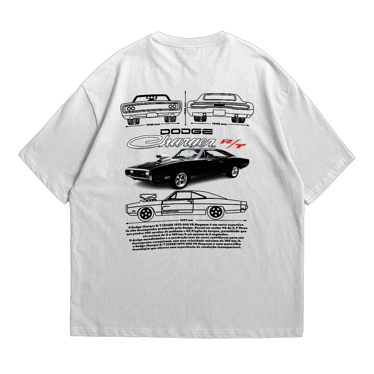 Camiseta Oversized Premium Dodge Charger