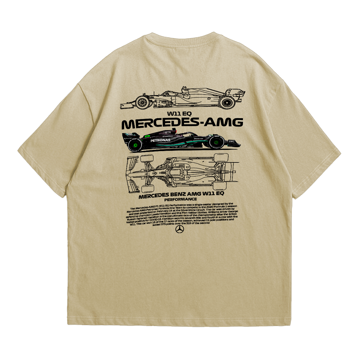 Camiseta Oversized Premium Formula 1 Mercedes Benz