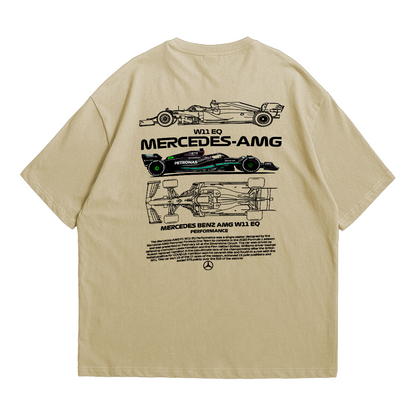 Camiseta Oversized Premium Formula 1 Mercedes Benz