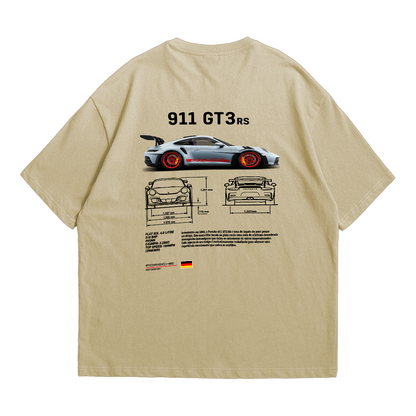 Camiseta Oversized Premium Porsche GT3 Rs