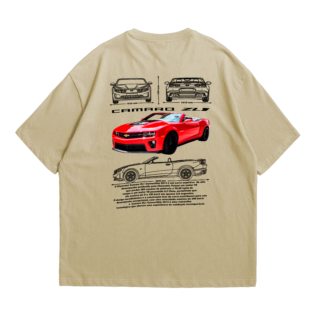 Camiseta Oversized Premium Camaro ZL1