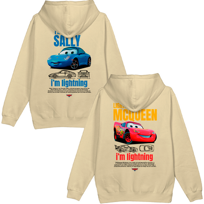 Kit Casal Moletom Canguru Sally + Mcqueen Disney Carros