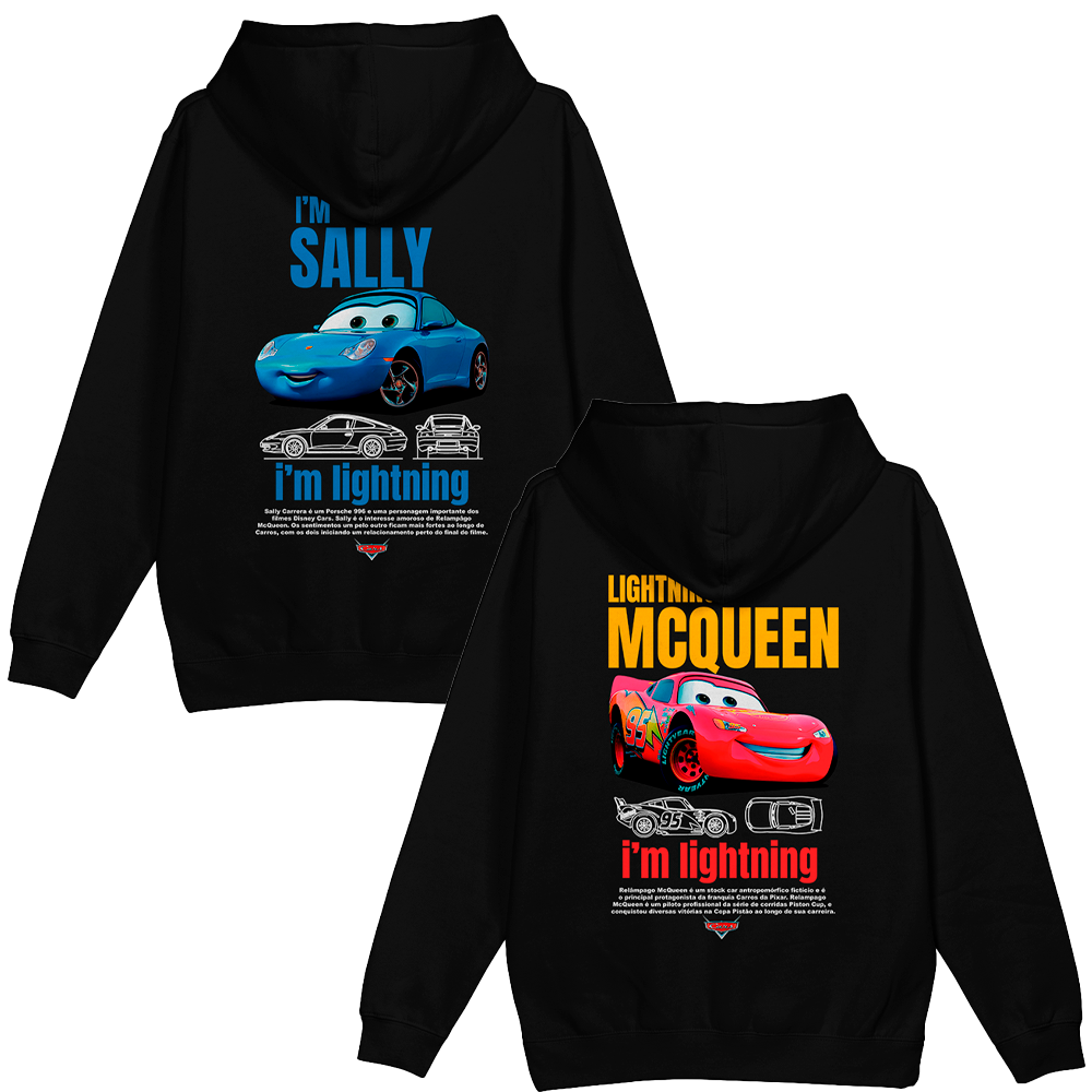 Kit Casal Moletom Canguru Sally + Mcqueen Disney Carros