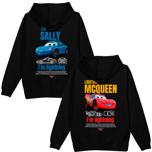 Kit Casal Moletom Canguru Sally + Mcqueen Disney Carros